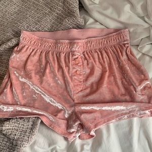 PINK velvet pj shorts